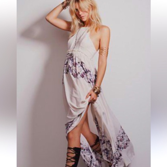 Free People Intimately White Floral Babydoll Maxi Dress – Size S - Picture 1 of 7